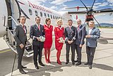 Foto Austrian Airlines am Vorfeld mit Vertretern