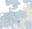Map of Destinations of Graz Airport
