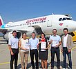 Group picture in front of Eurowings aircraft